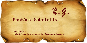Machács Gabriella névjegykártya